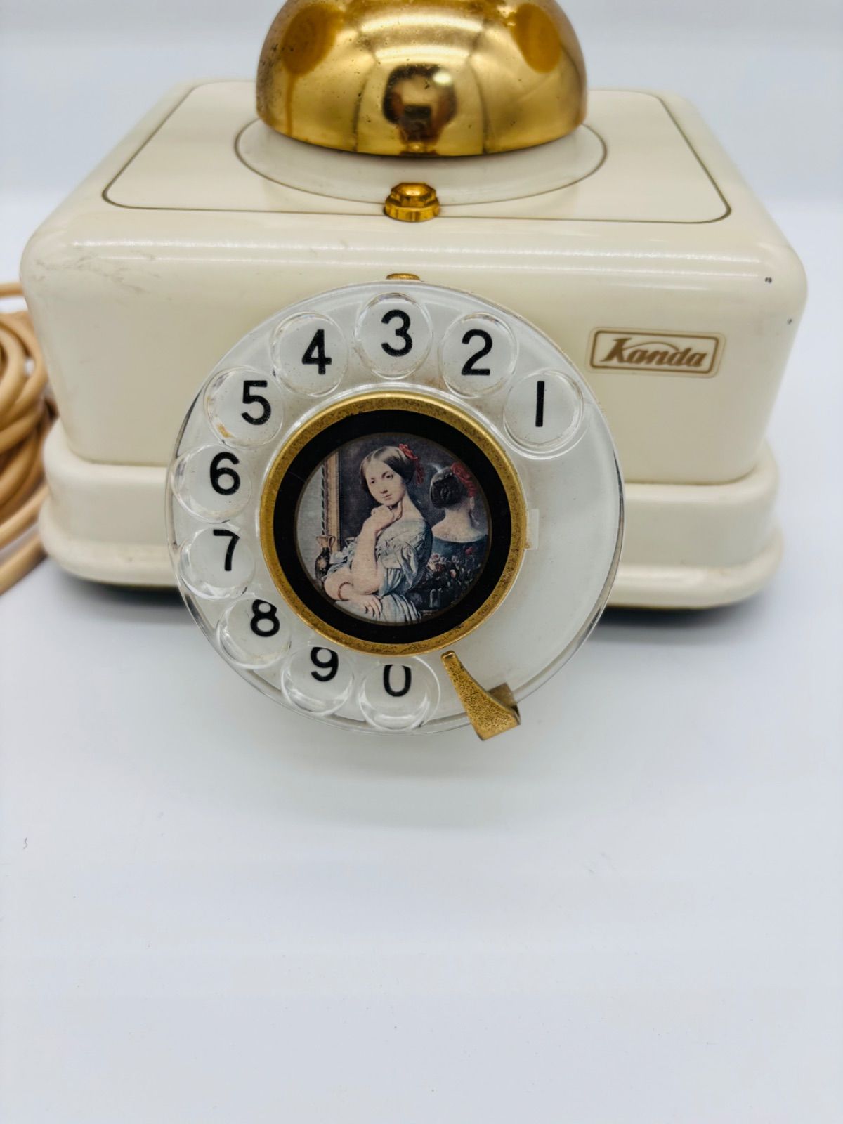 昭和レトロ】Kanda 神田通信 アンティーク風ダイヤル式電話機 DK