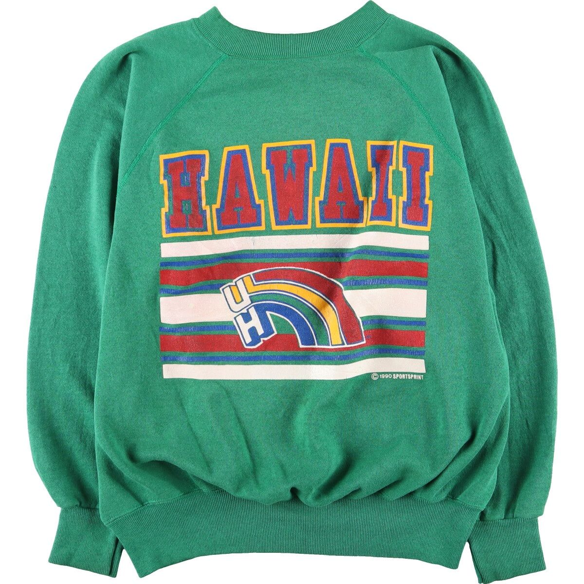 古着 90年代 ULTRA SWEATS ラグランスリーブ カレッジスウェットシャツ 