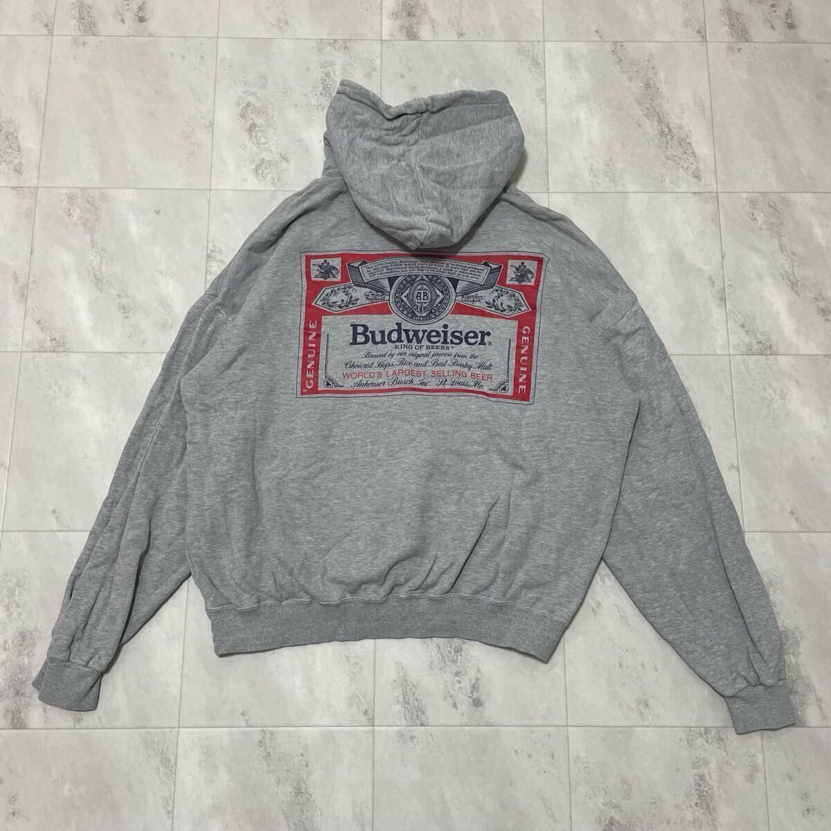 90s Budweiser バドワイザー sweat hoodie スウェットパーカー 背面 