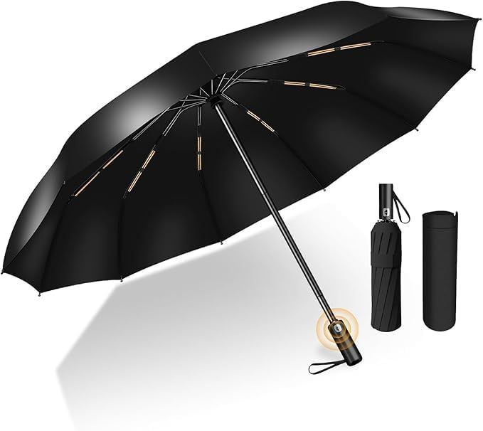 【新着商品】ワンタッチ自動開閉 折り畳み傘 メンズ傘 24本傘骨 丈夫耐久 晴雨兼用 頑丈 梅雨対策 軽量 台風対応 傘メンズ【105センチ大きいサイズ・豪雨対応】折りたたみ傘 豪雨対応 メン