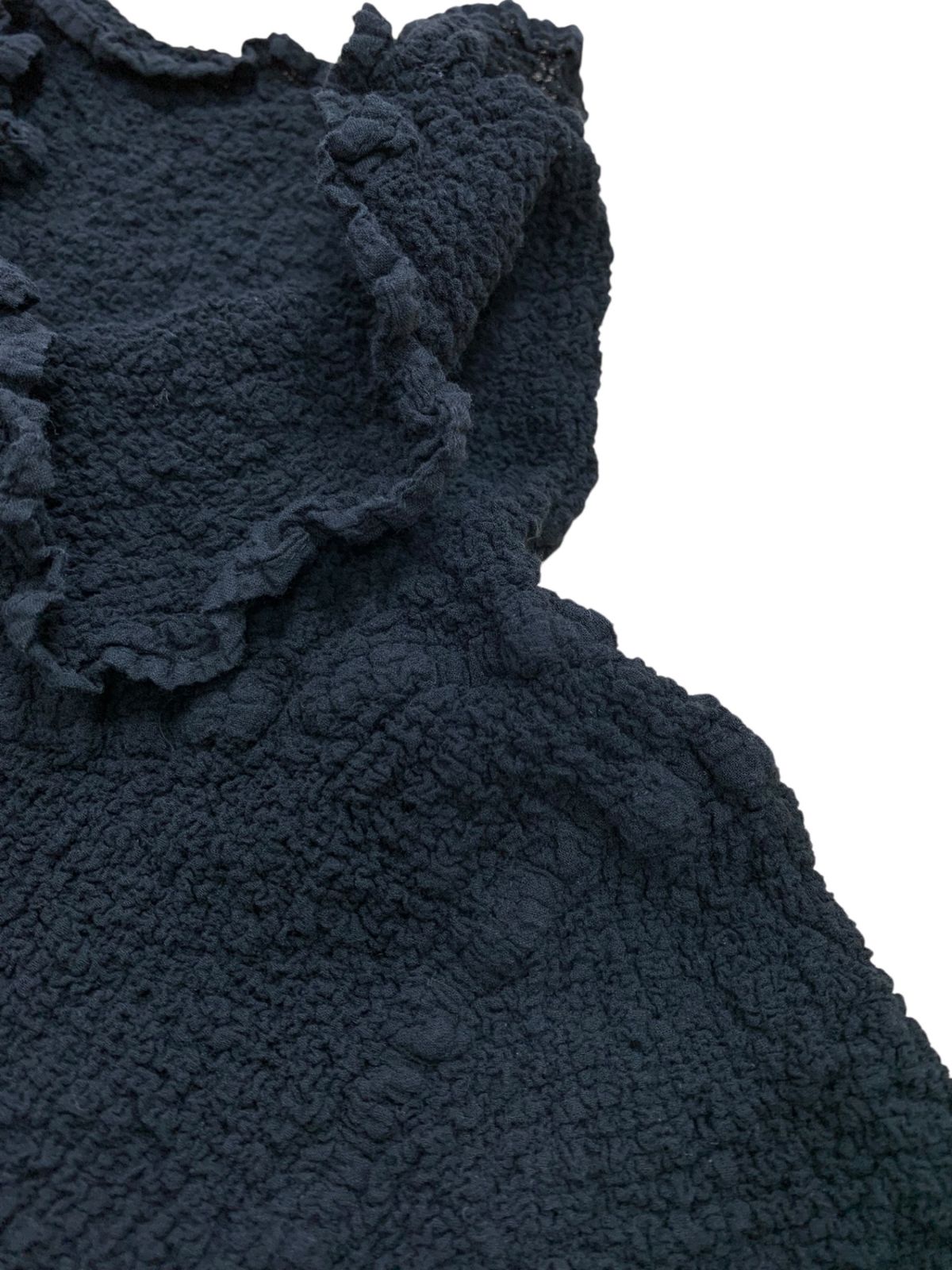 ミーイッセイミヤケ Wrinkled high neck short sleeve cut and sew  