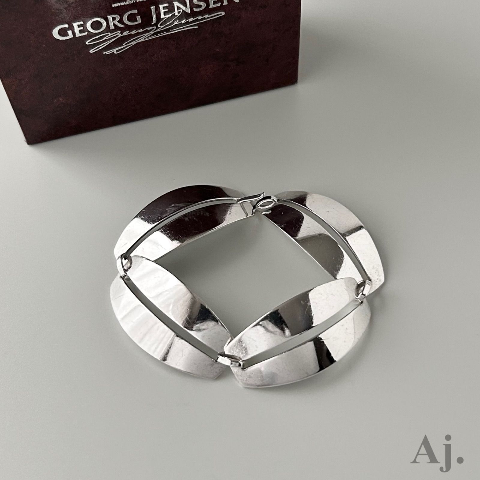 使用感大 ジョージジェンセン ブレスレット 170 AG925 ヴィンテージ Nanna Ditzel Georg Jensen