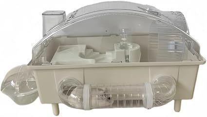 【在庫処分】Artispro ハムスター ケージ 透明 プラスチック製 ハムスターハウス 脚マット付き パイプ付き 給水ボトルと回し車付き DIY可能 クリアケージ 小動物 ケージ 通気性 組立式 お掃除