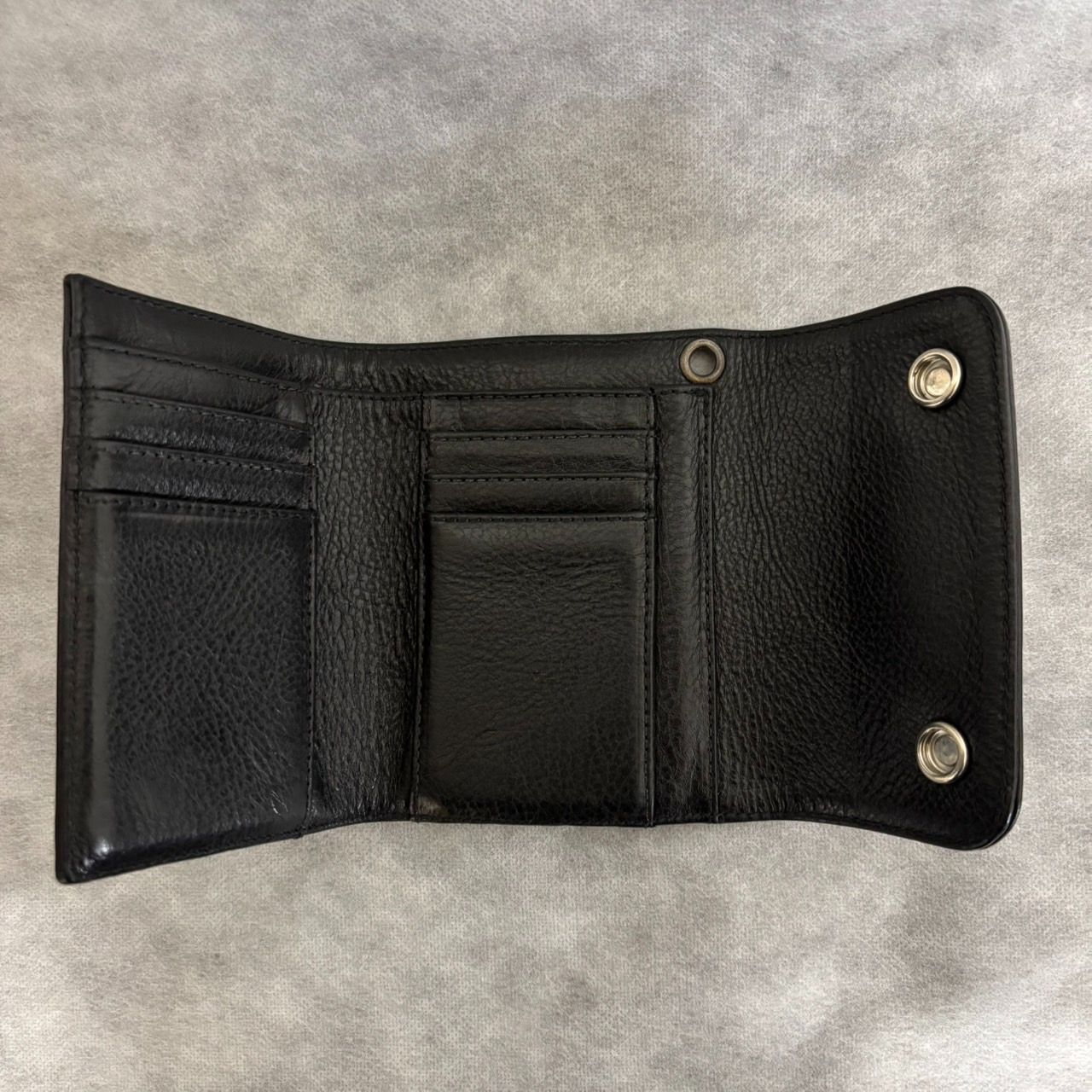 極美品】CHROME HEARTS RINKAN鑑定済 ウェーブ 長財布 黒