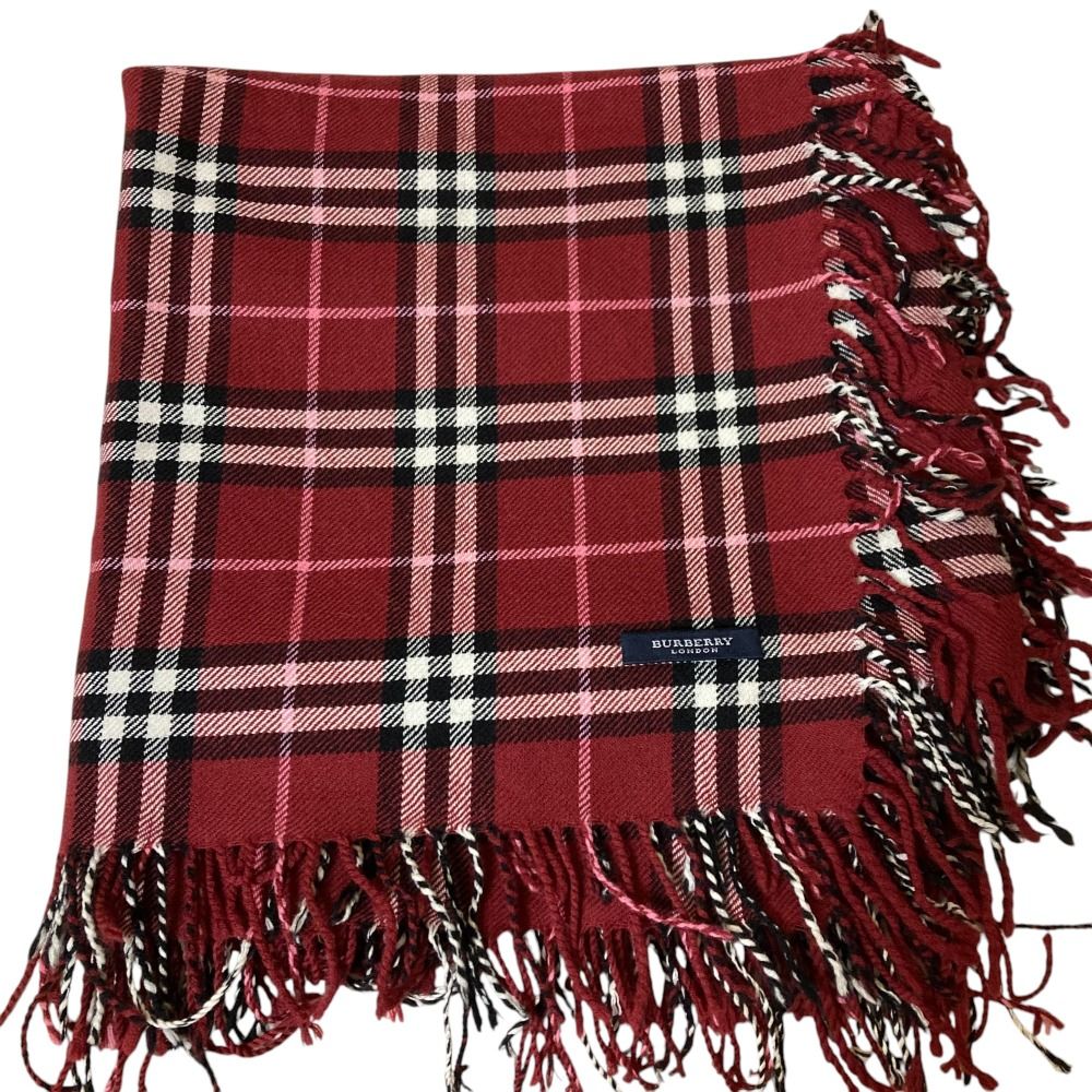 Burberry チェック柄ウールブランケット 大判ストール Burberry チェック柄ウールブランケット 大判ストール チェック