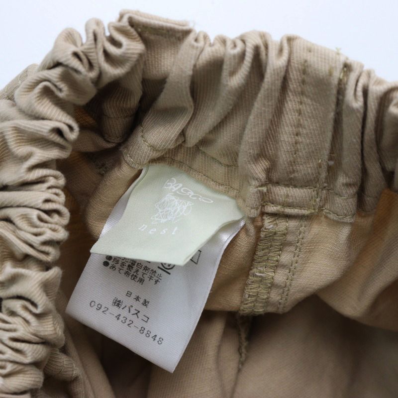 BASCO nest バスコ マオパンツ カーキ ウエストゴム BASCO nest バスコ