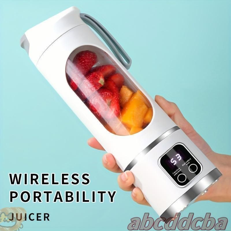 【新品未使用】スロージューサー 丸洗い コンパクト ミキサー 静音 ジューサー ミキサー 丸洗い可 500ML 携帯ジューサー お手入れ