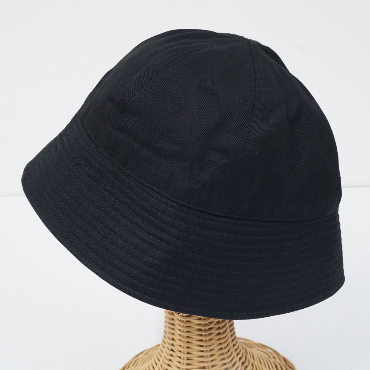 KIJIMA キジマタカユキ レーヨン コットンチノ セーラーハット ブラック ユニセックス ブランド 241107 X 7747