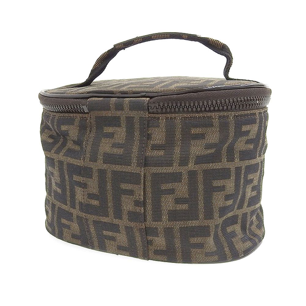 【鑑定済み】FENDI ズッカ柄 バニティバッグ ハンドバッグ ポーチフェンディ 本物保証】 フェンディ FENDI ズッカ柄FF柄 バニティバッグ