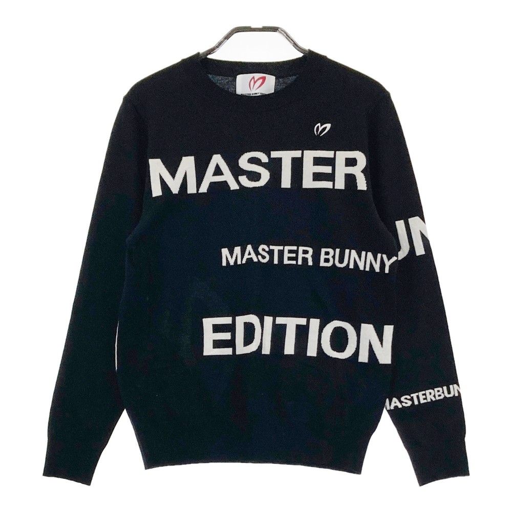 サイズ 0 MASTER BUNNY EDITION マスターバニーエディション ウール混 ニットセーター 総柄 ブラック系 240101447032 ゴルフウェア レディース ストスト