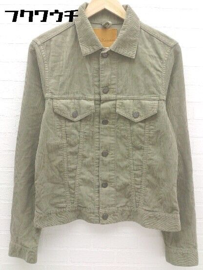 j.s homestead 薄手 コーデュロイ ジャケット サイズ42 カーキ メンズ 【1002800504152】