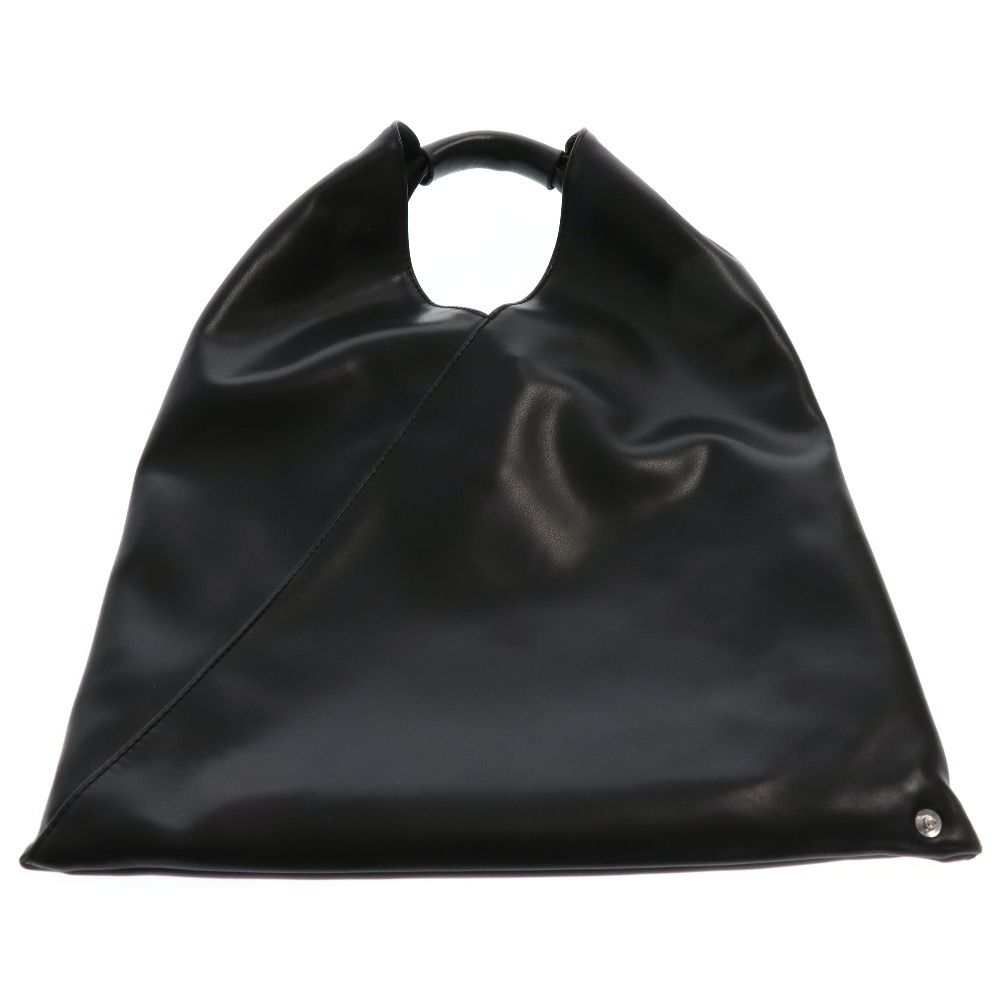 MM6 Maison Margiela (エムエムシックスメゾンマルジェラ) JAPANESE BAG SMALL ジャパニーズ フェイクレザートートバッグ ブラック