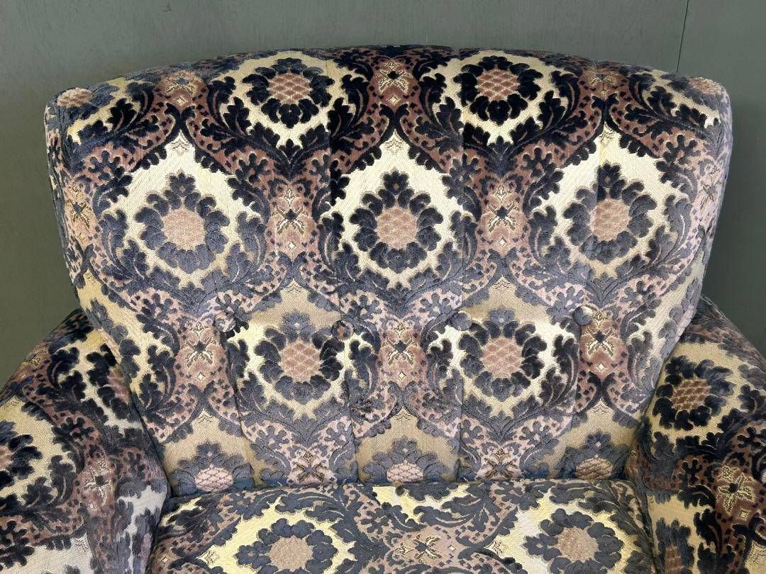 アンティーク ヴィンテージ 金華山織 王宮家具 ソファ 一人用ソファ YZ