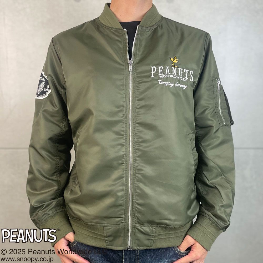 SNOOPY×Flagstaff PEANUTS BIKER MA-1 フラッグスタッフ スヌーピー