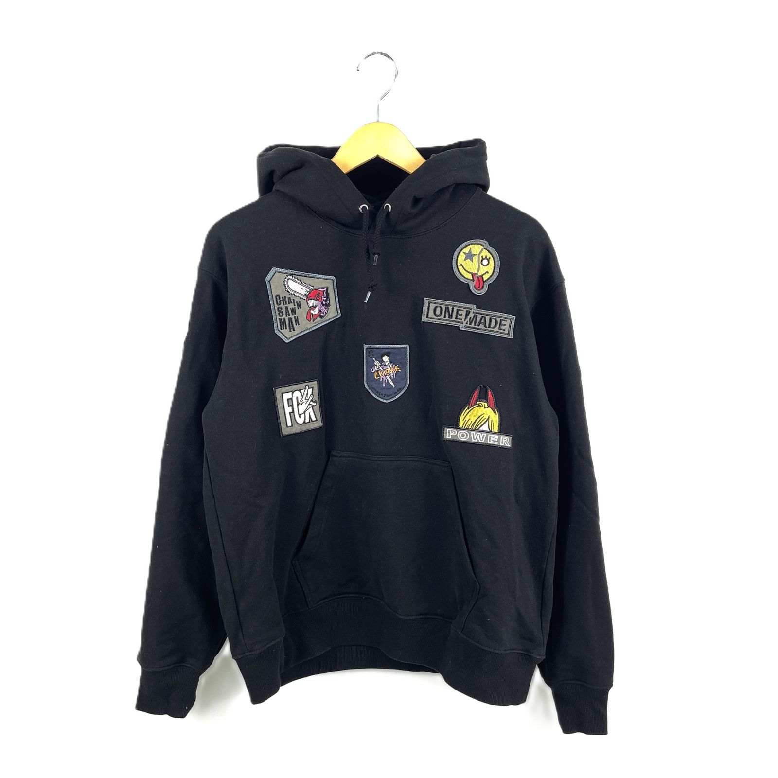 AVIREX チェンソーマン ONEMADE アビレックス アヴィレックス 783-2231012 コラボパーカー フーディ Mサイズ 別注モデル ワッペン ブラック