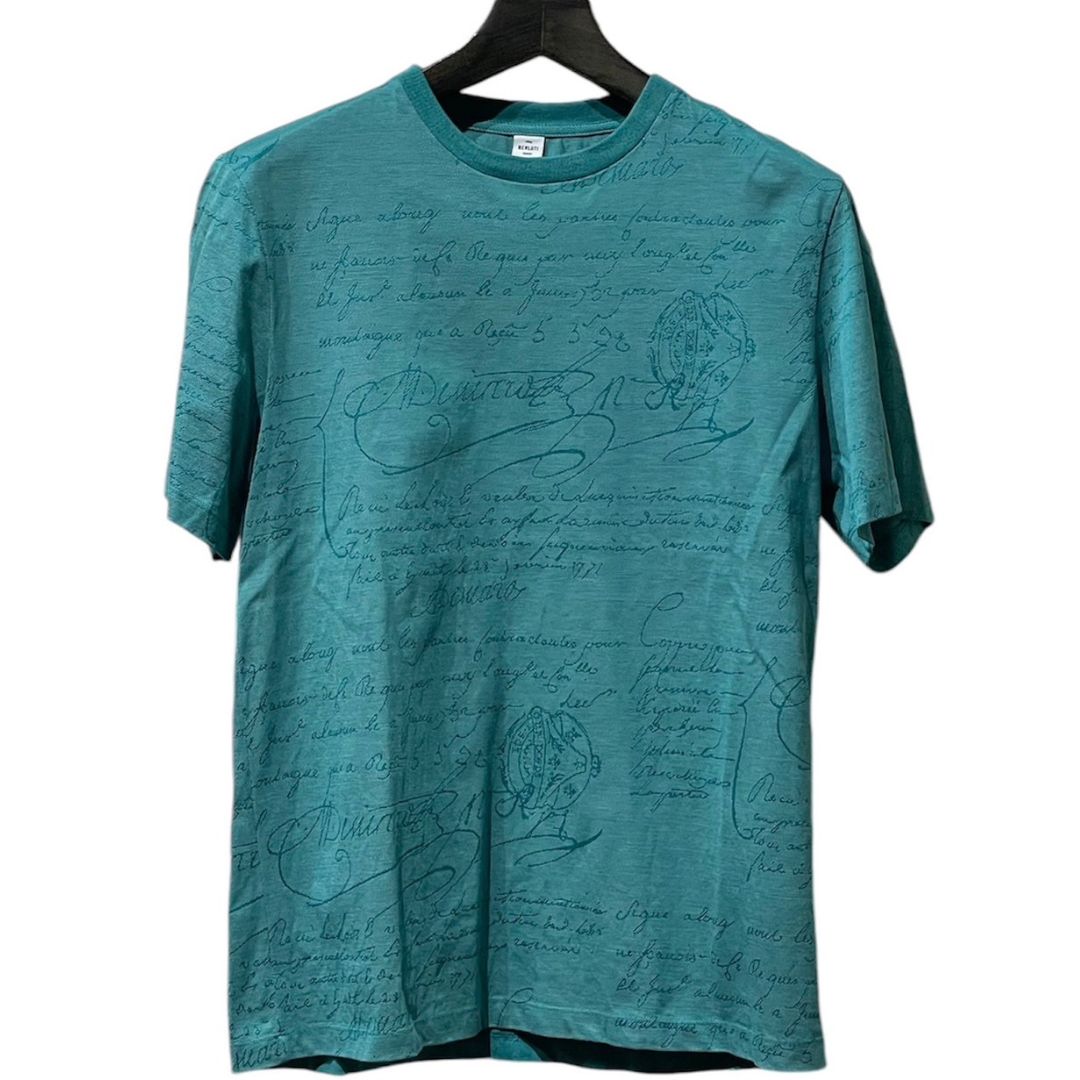 【Berluti】スクリット ピケ Tシャツ AQUA GREEN 送料関税込 Berluti】スクリット ピケ Tシャツ AQUA GREEN 送料関税込