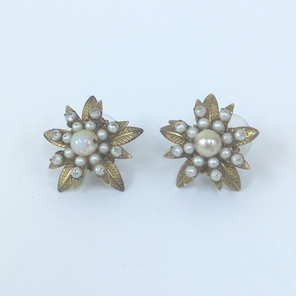 【美品！】ミリアムハスケルMIRIAM HASKELLのピアス ミリアムハスケル フェイクパール ピアス ヴィンテージ MIRIAM