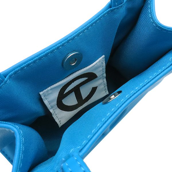 TELFAR 2WAYバッグ スモール シアン ショッピング バッグ ポリウレタン  