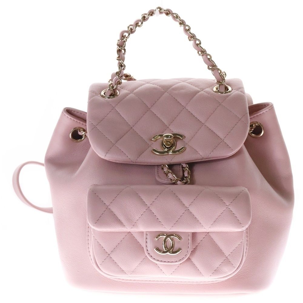 CHANEL (シャネル) ココマーク マトラッセ ラムスキン チェーン