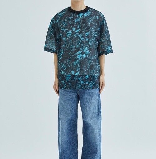 TOGA VIRILIS トーガビリリース 23SS 日本製 SHEER JERSEY PRINT T 
