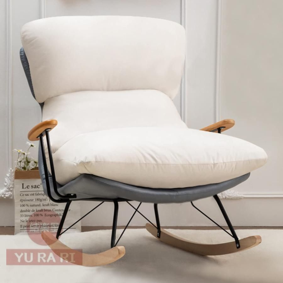 ?美品リクライニングチェア 折りたたみ ロッキングチェア ラウンジチェア バルコニーロッキングチェア 250kg耐荷重 角度調節 昼寝チェア 多機能ロッキングチェア 1人#602