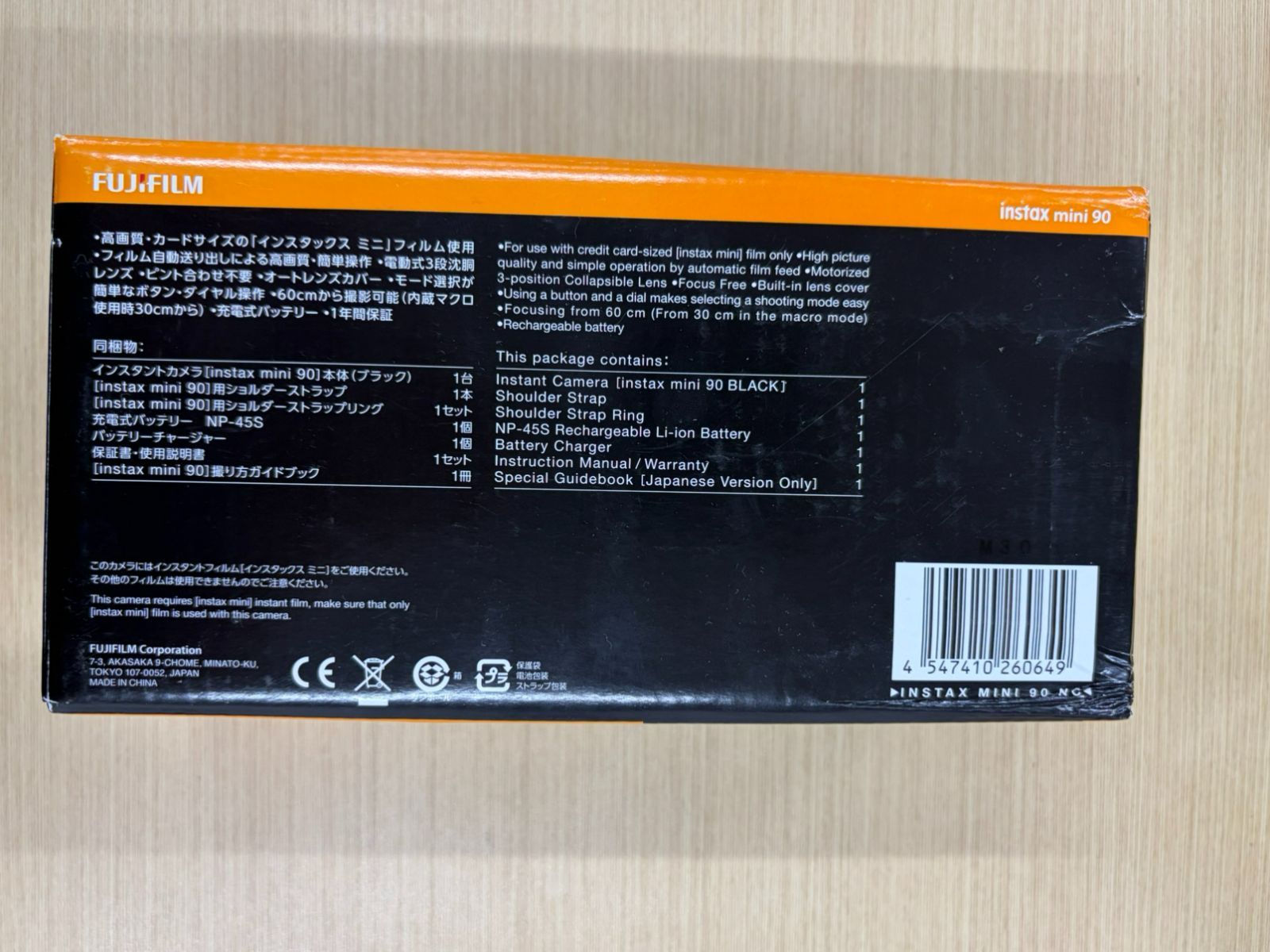 角潰れ FUJIFILM 富士フイルム instax mini 90 NEO CLASSIC ブラック LAWEED_CL