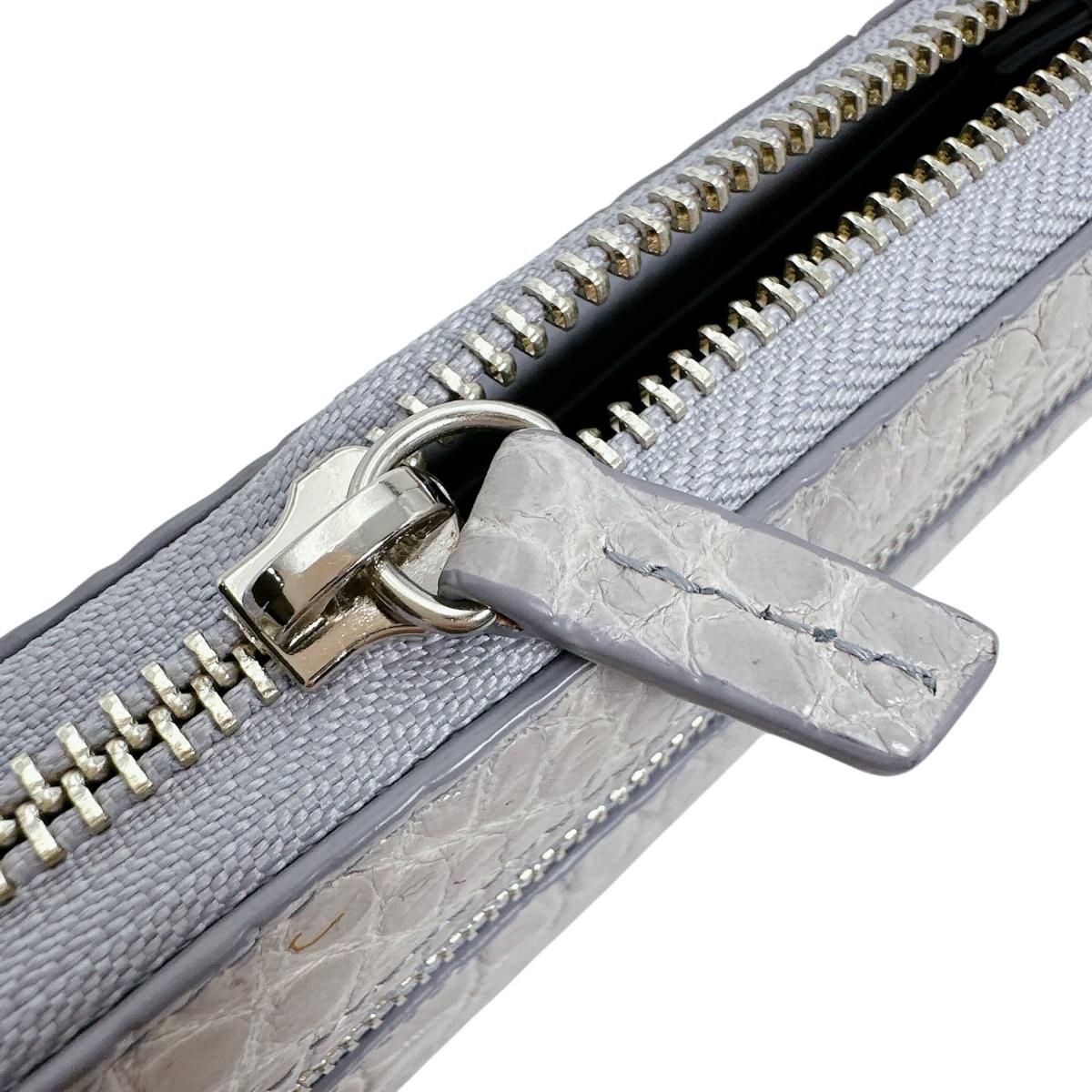 クロコダイル LB-5011 長財布 ライトスチールブルー CROCODILE 小銭入付き