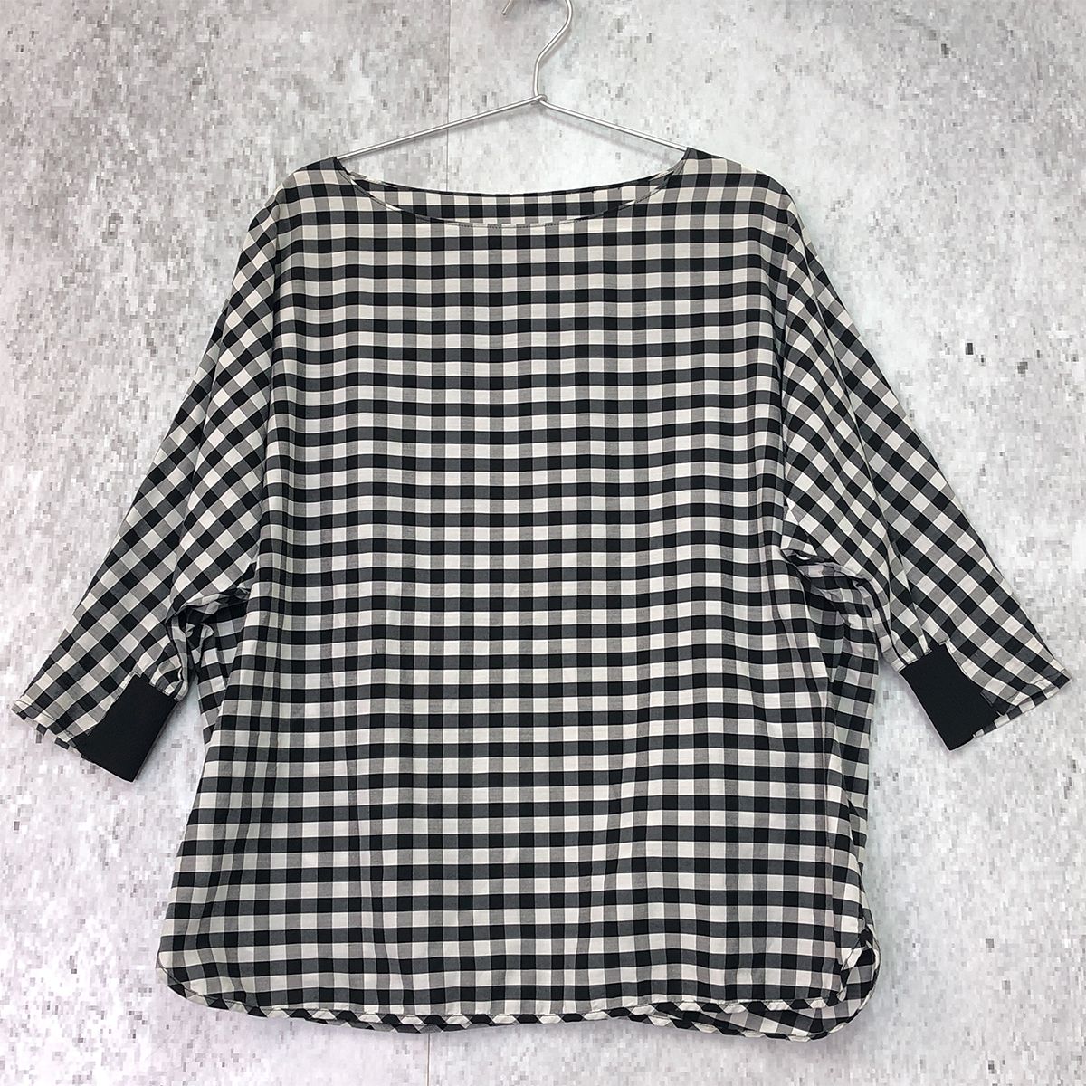 BEARDSLEY ビアズリー 柄 シャツ T シャツ ブラック ホワイト ギンガム 