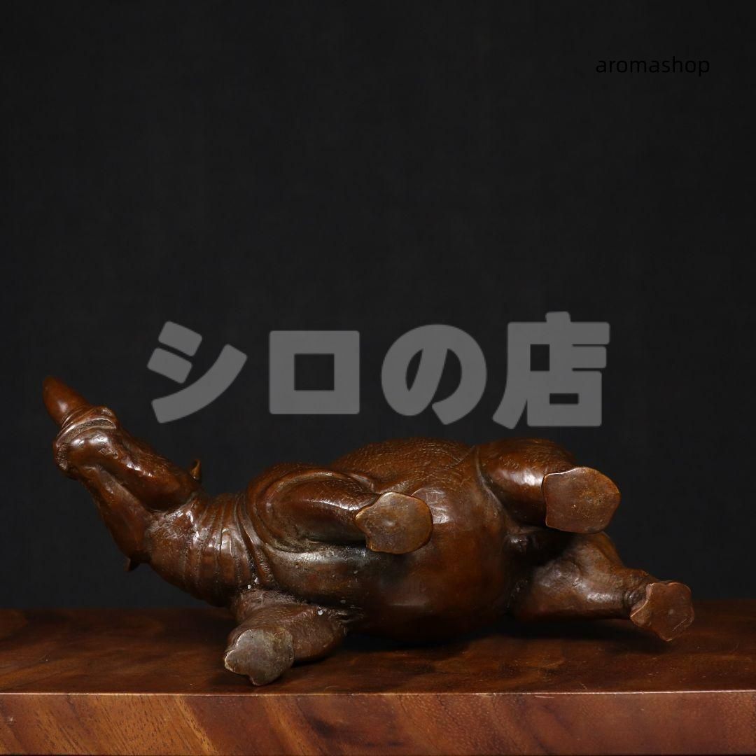銅器 犀牛 応接間 玄関書架 茶室 装飾品 工芸品美術品 置物 銅器 犀牛