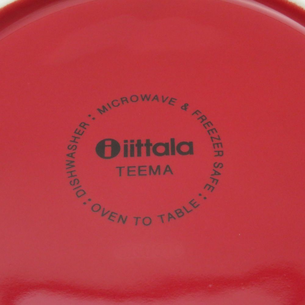 美品 iittala イッタラ ティーマ ボウル 2枚 ペア 21cm ディーププレート 深皿 赤 北欧 SU7398T 