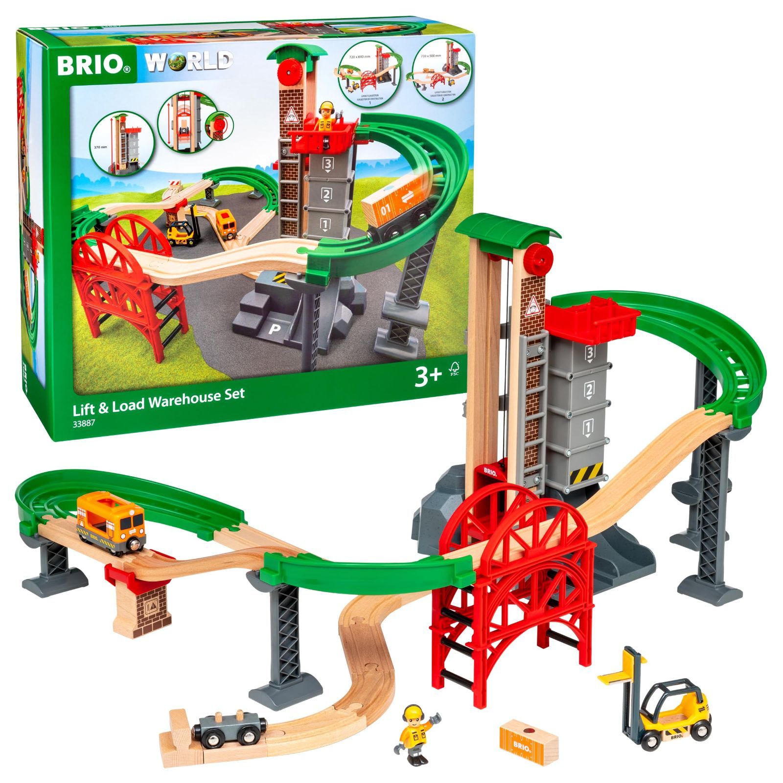 在庫処分 ウェアハウスレールセット 対象年齢 WORLD 3歳~ 電車 ブリオ おもちゃ 木製 BRIO レール 33887