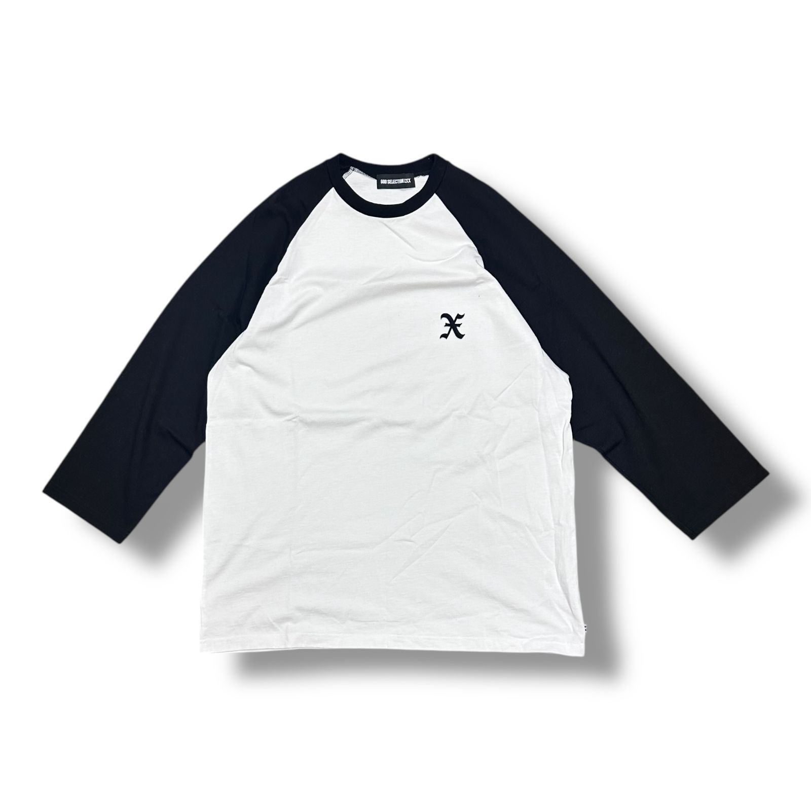 【国内買付】GOD SELECTION XXX ロゴ ラグランスリーブ Tシャツ GOD SELECTION XXX ラグランスリーブTシャツ L