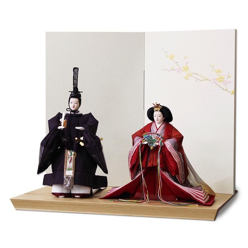 美品 雛人形 本頭西陣織 平安十二単衣 親王飾り（雛人形 親王