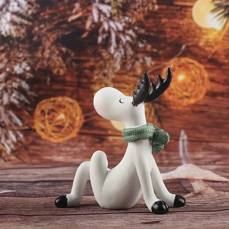 新品 手作りレジン製クリスマストナカイフィギュア - ホリデー