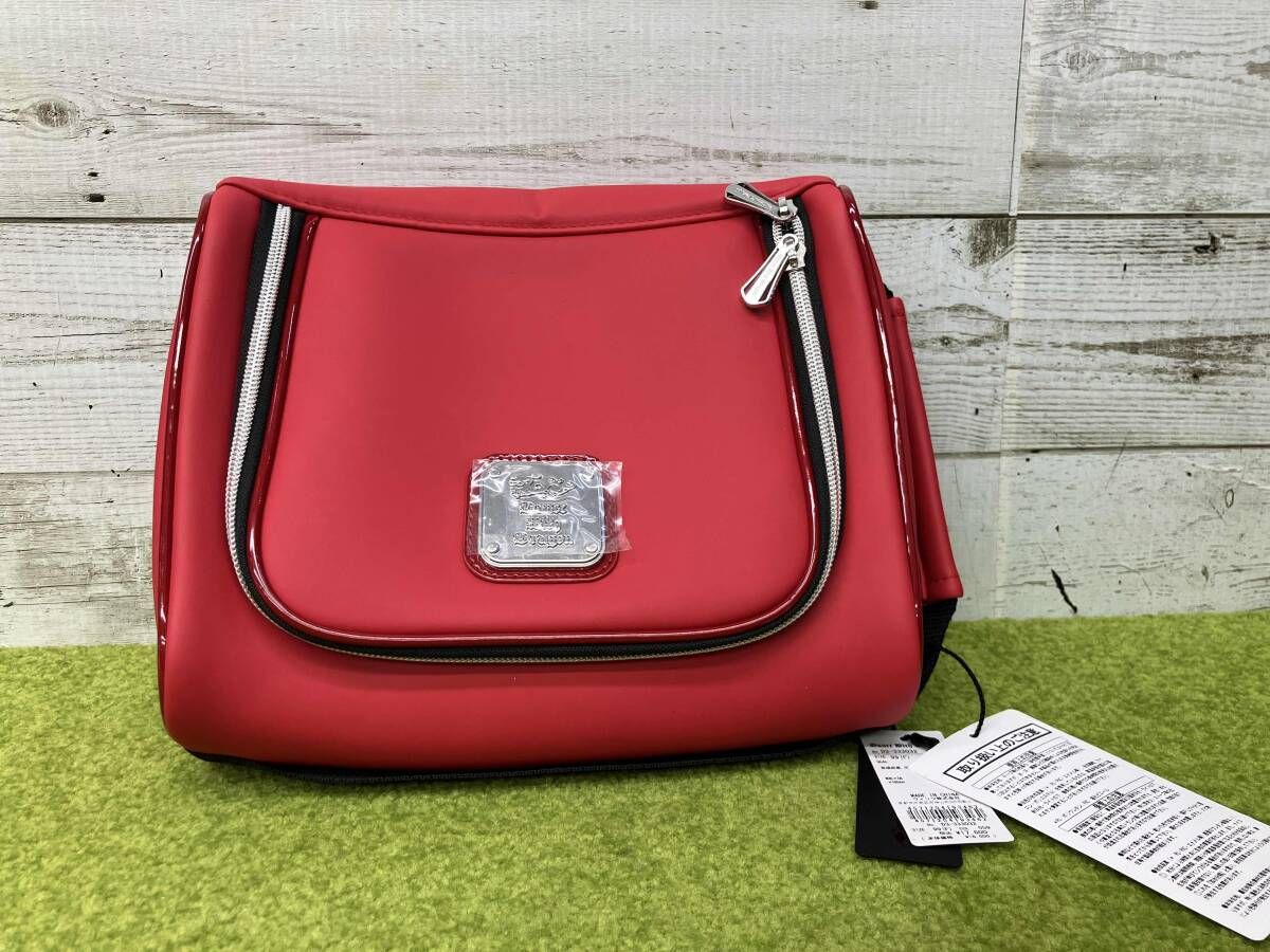 新品☆ダンスウィズドラゴン スパークルレザーマルチポーチ☆カートバック☆シルバー ダンスウィズドラゴン フェイクレザー マルチケース カートバック