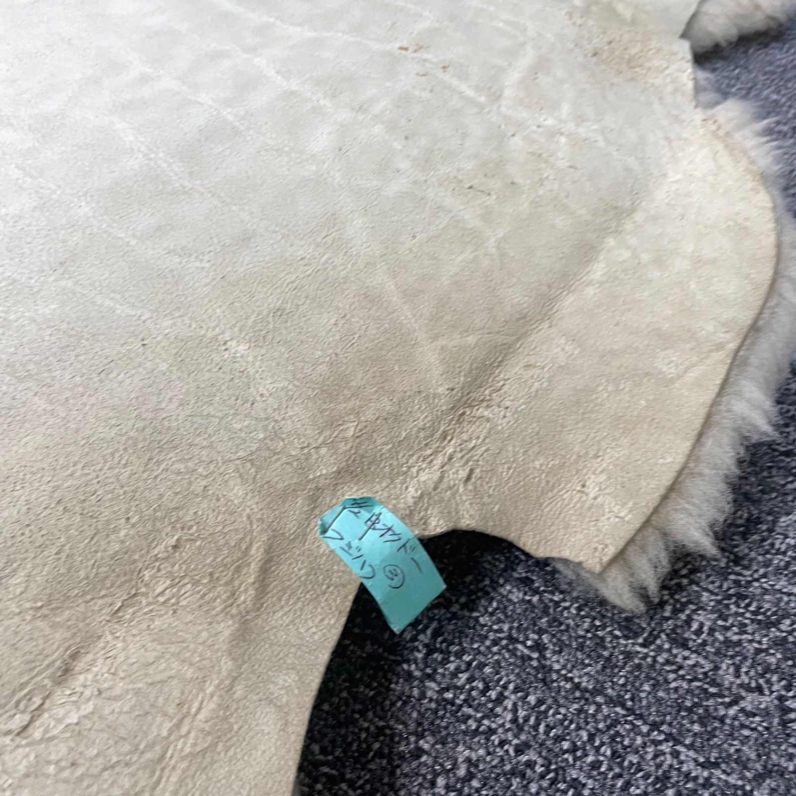 WOOLTAN ムートンラグ 約90×70(cm) 敷物 カーペット マット 毛皮 羊毛 