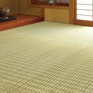 掛川織花ござ い草敷物 261×348cm グリーン HRM670243