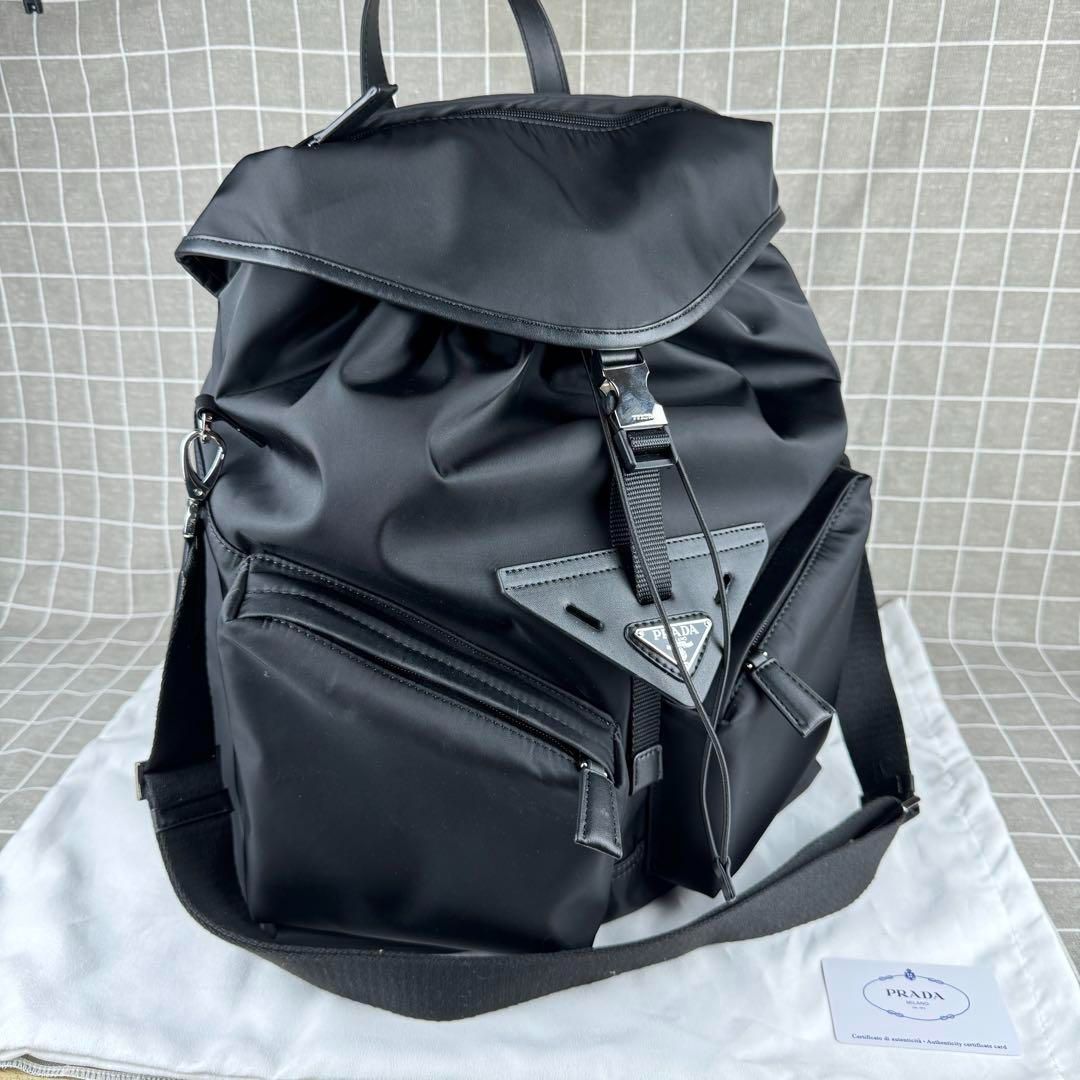 美品 PRADA プラダ バックパック ブラック