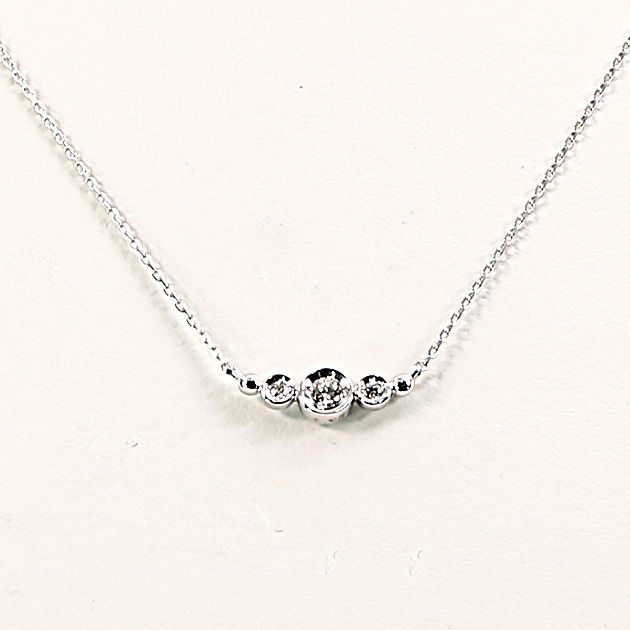 ネックレス K10WG ダイヤ 0.05ct ルビー bijou SOPHIA festaria 