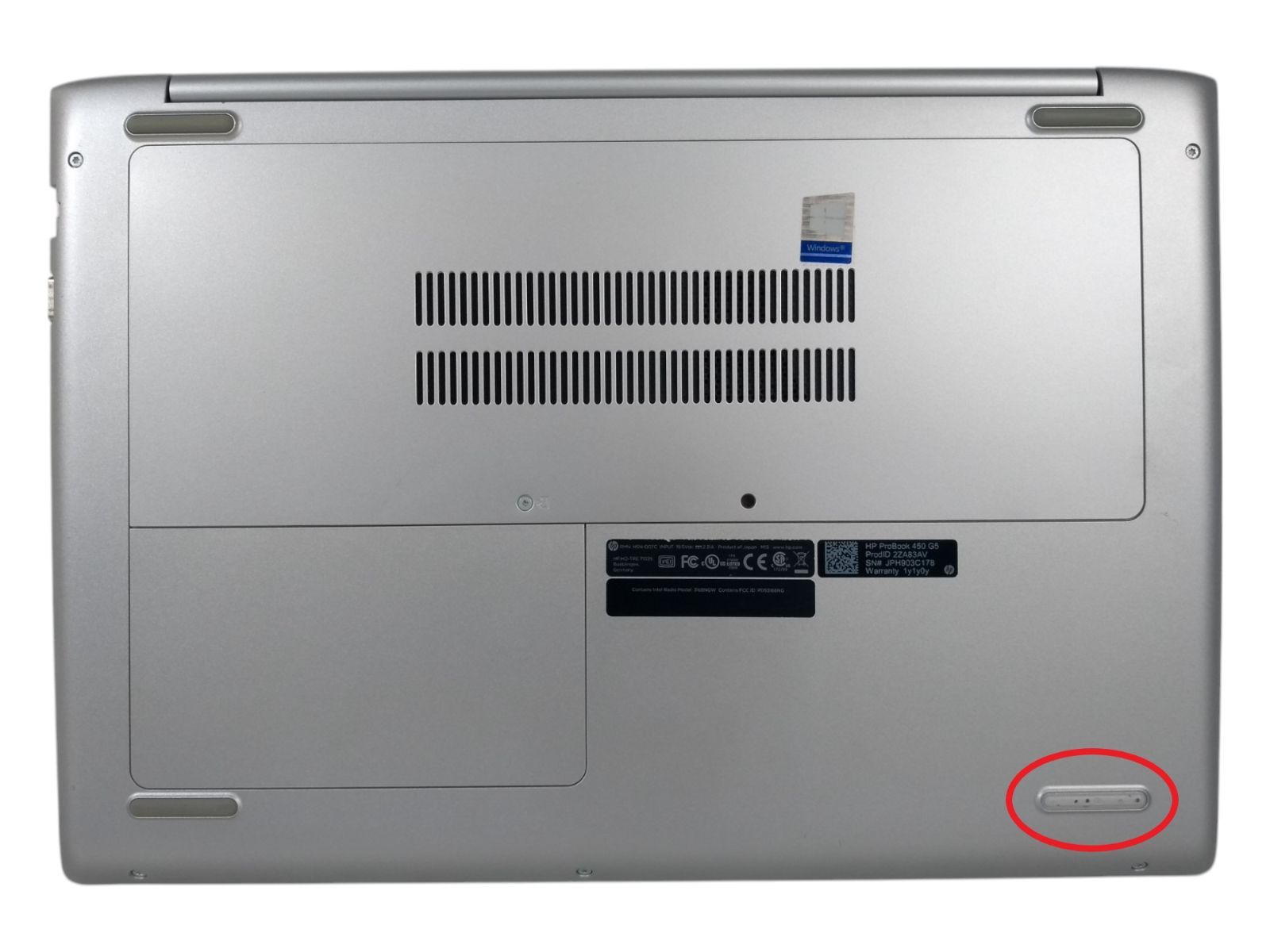 ☆HP ProBook 450 G5 高性能CPU i5-7200U(第7世代) SSD256GB NVMe/メモリ
