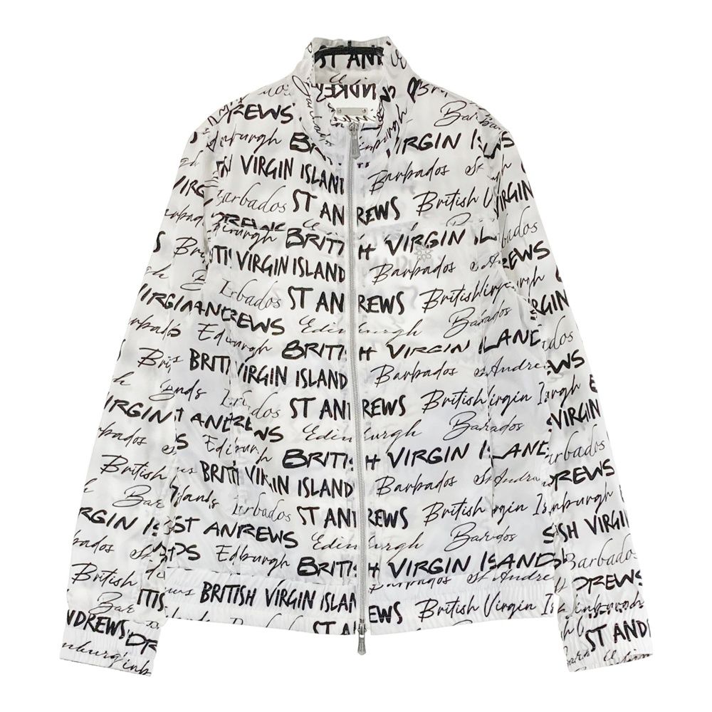 サイズ S ST ANDREWS セントアンドリュース モデル ジップジャケット 総柄 ホワイト系 240101537784 ゴルフウェア レディース ストスト