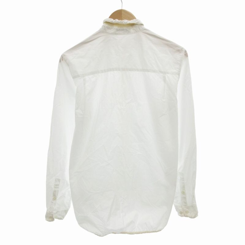 Undercoverism縮絨パッカブルホワイトシャツ/2/ギラップル刺繍 アンダーカバーイズム UNDERCOVERISM GILAPPLE刺繍シャツ 裏縮絨 長袖