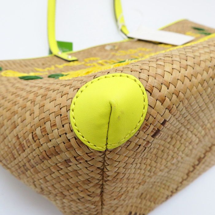 kate spade ケイトスペード トートバッグ カゴバッグレモン柄刺繍 ケイトスペード トートバッグ カゴバッグ レモン柄刺繍 PXRU