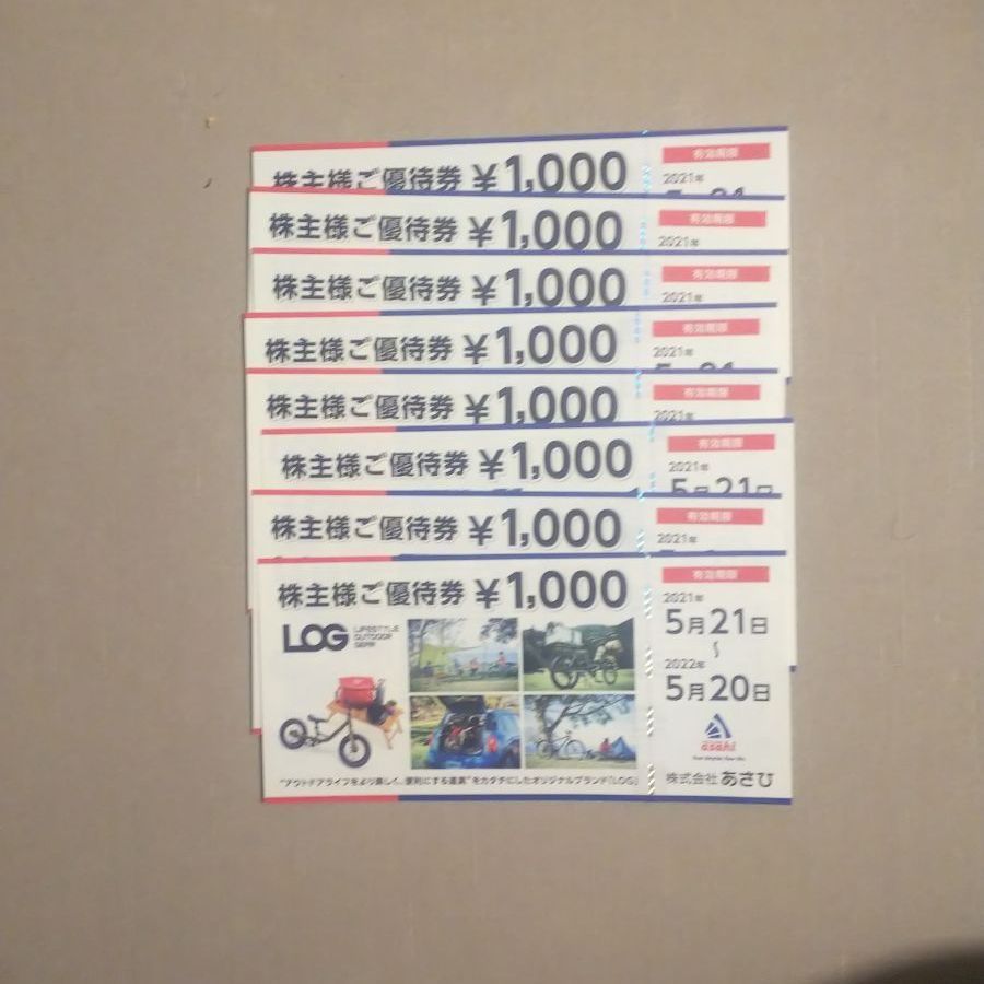 サイクルベース  あさひ  株主優待  8000円分