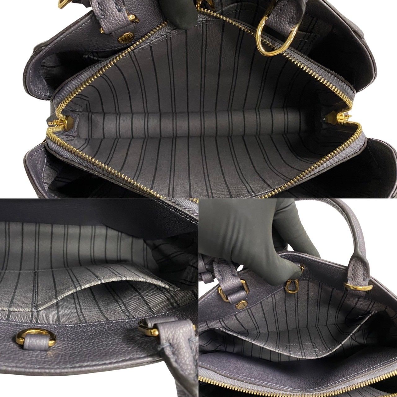 未使用保管品 箱 袋付 LOUIS VUITTON ルイヴィトン モンテーニュBB  モノグラムアンプラント レザー プラティーヌ 2way ハンドバッグ 30942 未使用保管品 箱 袋付 LOUIS VUITTON ルイヴィトン モンテーニュBB