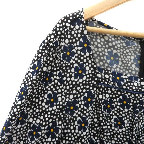 クレージュ courreges ワンピース ミニ丈 七分袖 スクエアネック