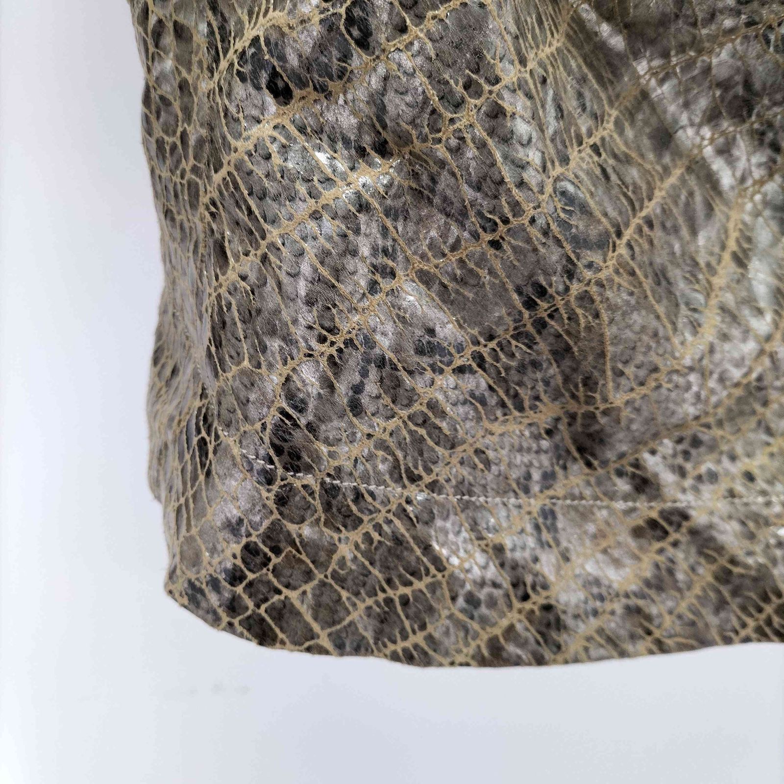 ヴィヴィアンウエストウッドレッドレーベル Vivienne Westwood RED LABEL Biker Jacket クロコレザーフェイクレザージャケット レディース 44 GULLKHAN_COM