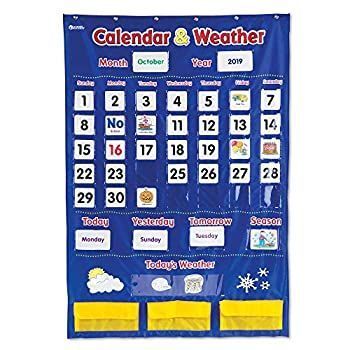 【中古】(非常に良い)ラーニングリソーシズ 壁掛け ポケットチャート 英語 カレンダーu0026天気 LER2418 正規品