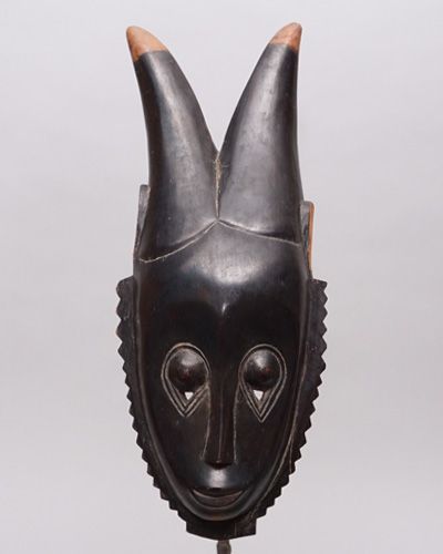 アフリカ コートジボワール グロ族 マスク No.348 仮面 木彫り 彫刻