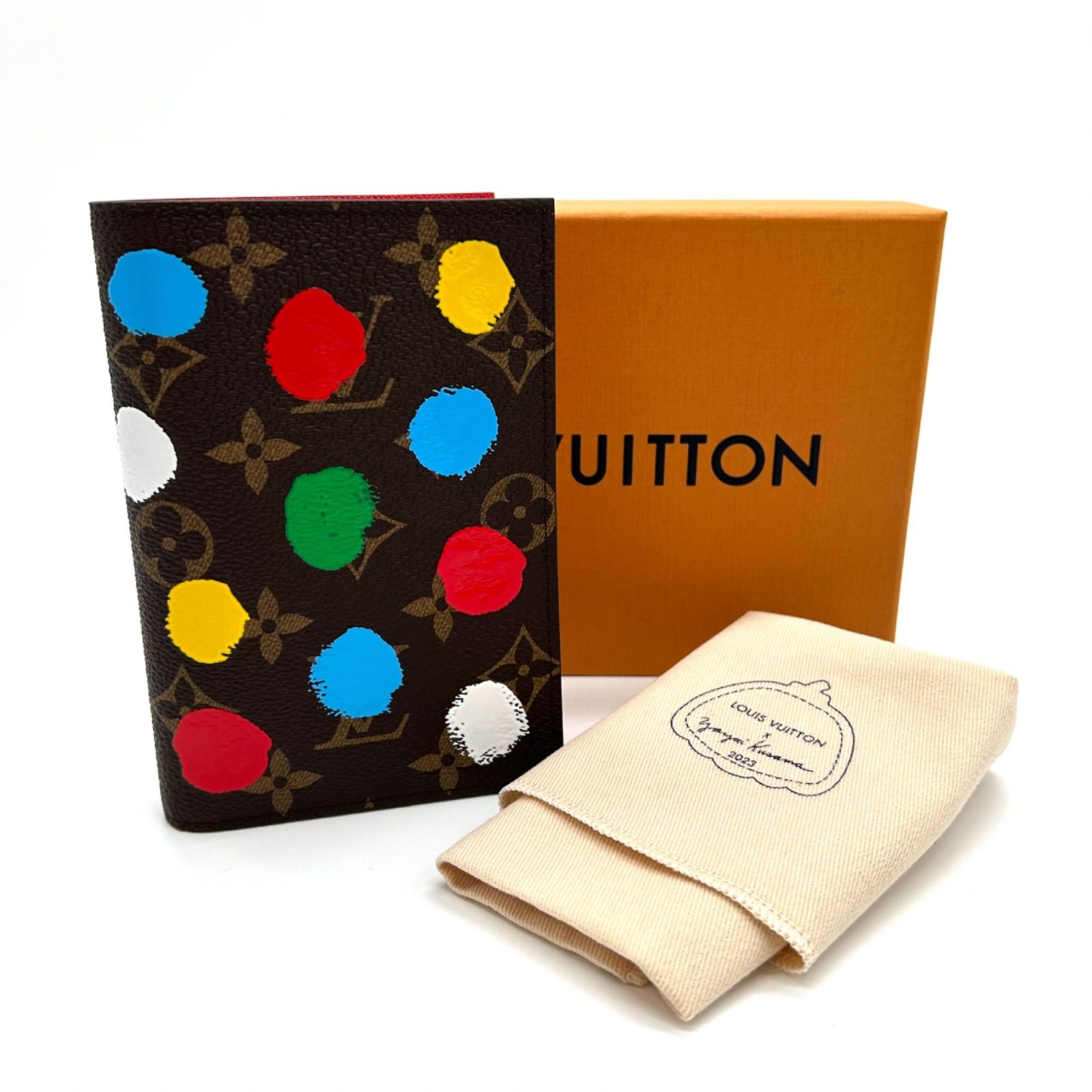 LOUIS VITTON×Yayoi kusama ルイヴィトン 草間彌生 パスポートケース M81994 クーヴェルテュール パスポール NM モノグラム 水玉 RFID